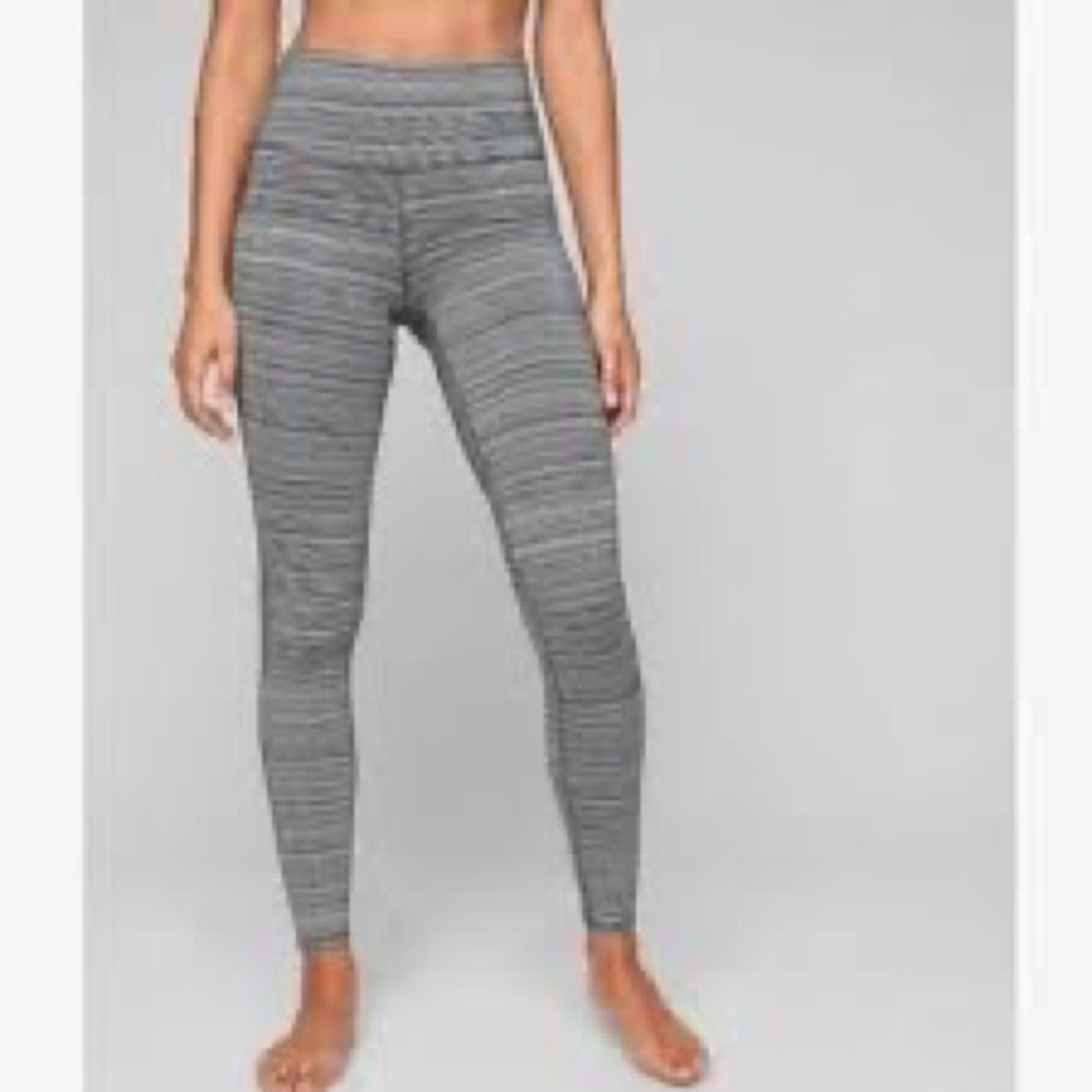 Athleta High Rise Jacquard Chaturanga 7/8 Tight Women’s Small S Leggings Beige